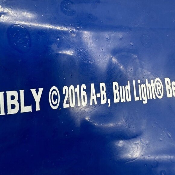 Bud Light Bar Mat Blue Rubber Barware Budweiser White Logo Anheuser Busch - Picture 7 of 8